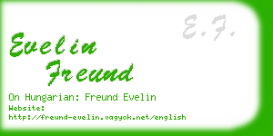 evelin freund business card